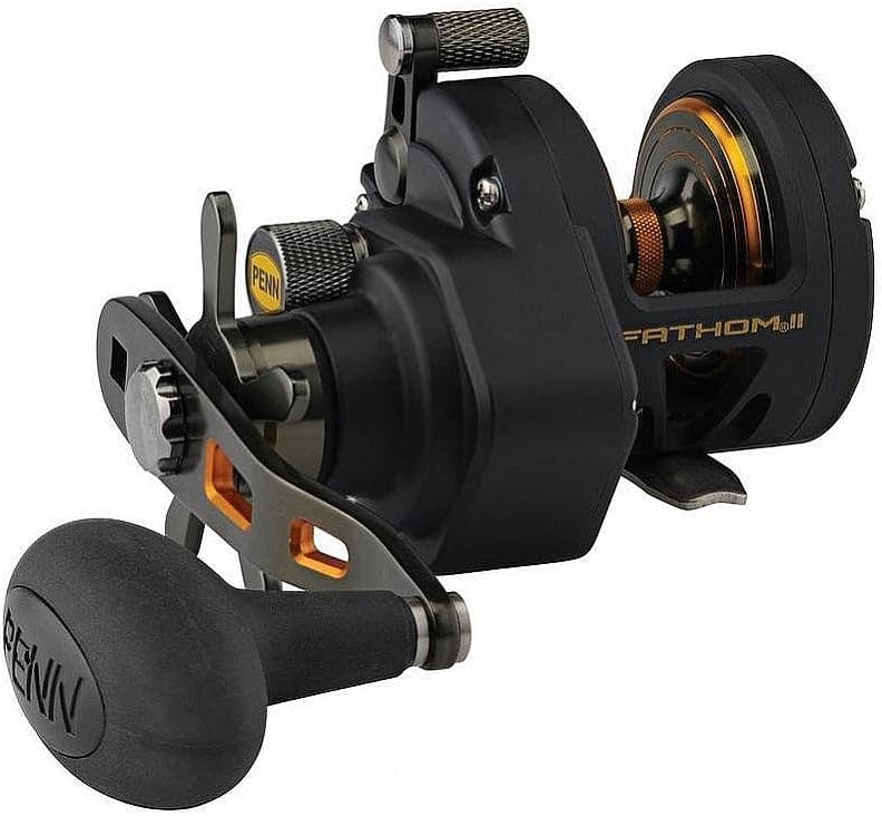 Penn Fathom II Star Drag Conventional Fishing Reel, Black Gold, 25N - Image 2