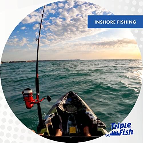 Triple Fish 100% Fluorocarbon Fishing Leader - Clear Invisible Strong and Heavy Duty Highly Abrasion Resistant, Fast Sinking Freshwater & Saltwater - Image 3