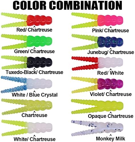 Crappie Jigs and Lures Kit -135 & 40 Piece Set with Plastics, Jig Heads, Split-Tail Grub Baits - Perfect for Crappie Fishing, Panfish Lures - Image 3
