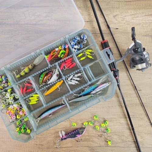 2 Pack Aventik Super Large Fishing 3700Tackle Box – Portable DIY Insert Dividers, Sturdy Transparent PP Case for Lure & Gear Storage (13.98” x 8.86” x 1.89”) - Image 7