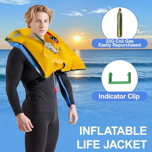 Inflatable Life Jacket for Adults - Automatic/Manual for Fishing - Image 4