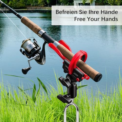 Fishing Rod Holder for Ground 2 Pack,Height Adjustable 22.4-34.3in,360 Degree Adjustable Easy Folder Rod Holder for Ground (Rod Holder -01) - Image 6