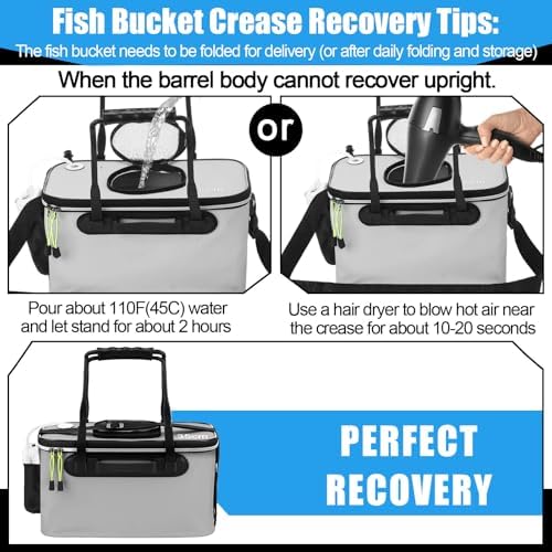2 Pcs Fishing Bucket and Live Bait Aerator - Image 4