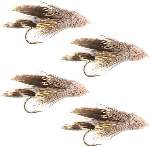 The Fly Fishing Place Muddler Minnow Fly Fishing Flies - Classic Bass and Trout Streamers - Set of 4 Flies Hook Size 8 - Image 3
