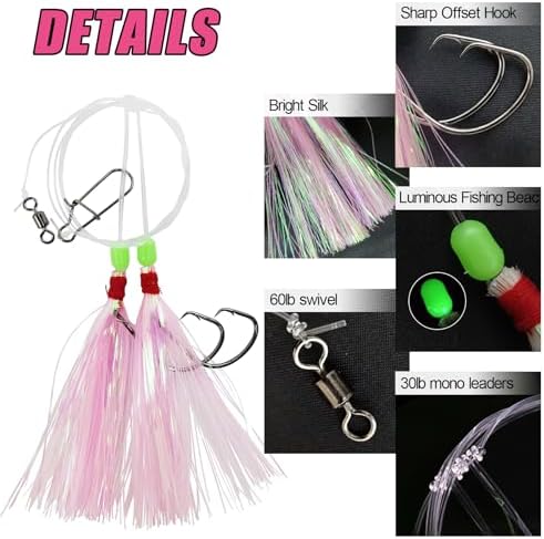 Eupheng Fluke Flounder Hi-Lo Rig, Saltwater Fishing Rig for Surf Fishing - Image 3