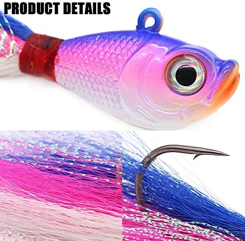 Bucktail-Jigs-Saltwater-Hair-Jigs-Head -Fishing-Lures-Assorted Kit - Image 5