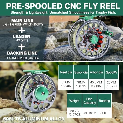 Goture Fly Fishing Kit & Gear Bag, 9FT Fly Rod and Reel Combo - Image 4