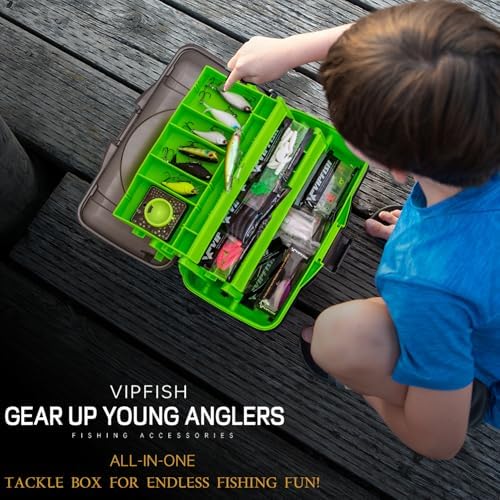 Fishing Tackle Box with Tackle Included Lures, 3-Layer Tackle Kit - Image 5