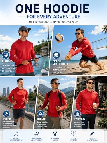 ZITY Men's Lightweight Pullover Hoodie UPF 50+ Fishing Shirts Sweatshirt - Image 5