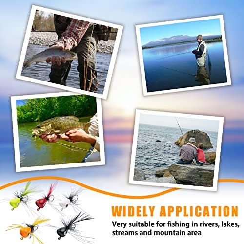 Fly Fishing Lures Poppers Flies Panfish Bluegill Bass Flies Bugs Lures Dry Flies Wet Flies Popper Lures 12/15pcs - Image 7