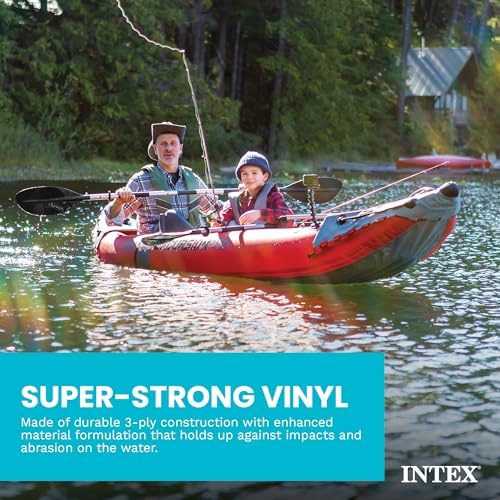 INTEX Excursion Pro K2 Inflatable Kayak 2-Person Set with Paddles & Pump - Image 4