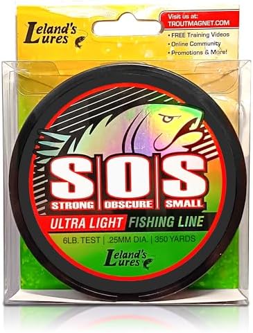 Trout Magnet Trout S.O.S. Fishing Line - 2lb Test, 350 Yard Spool, .16mm Diameter - The Strongest Light Invisible Fishing Line - Made in the USA with Smooth Copolymer for Kink-Free Tangle-Free Fishing by TroutMagnet