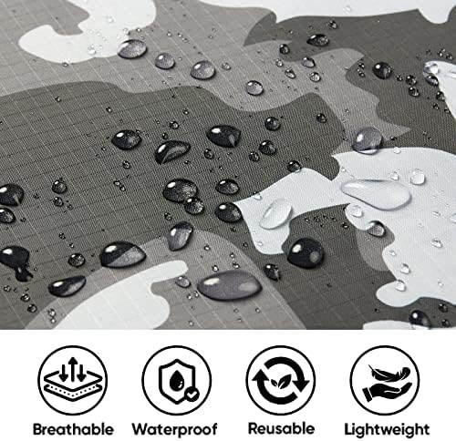 PTEROMY Hooded Rain Poncho for Adults, Reusable Waterproof Raincoat - Image 5