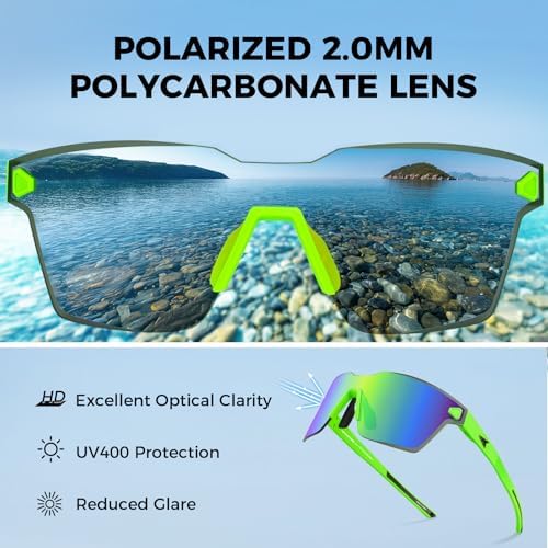 KastKing Tarkio Polarized Fishing Sunglasses, One Piece PC Lens Rimless - Image 5