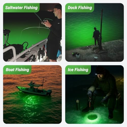 Rechargeable Underwater Fishing Light, 40W-160W, 4 Colors - Image 5