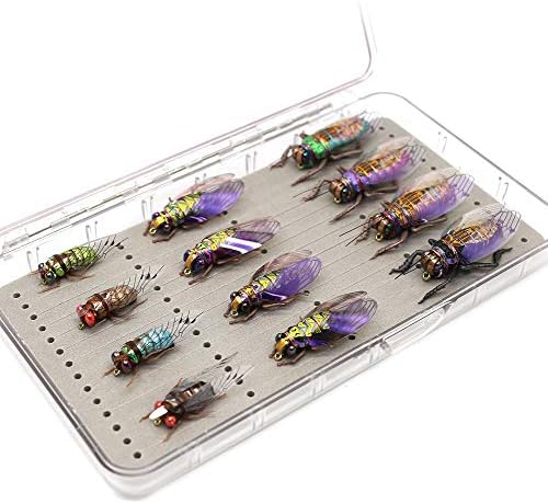 YZD Fly Fishing Flies Realistic Dry Wet Nymph Trout Flies Hand Tie Lures Kits 12/26/48 Pcs… - Image 6
