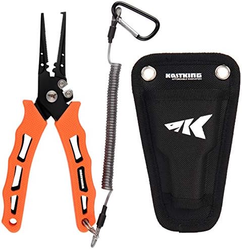 KastKing Cutthroat 7 inch Fishing Pliers, Ice Fishing, Gift for Men by KastKing