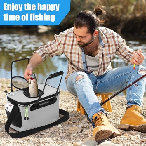 2 Pcs Fishing Bucket and Live Bait Aerator - Image 6