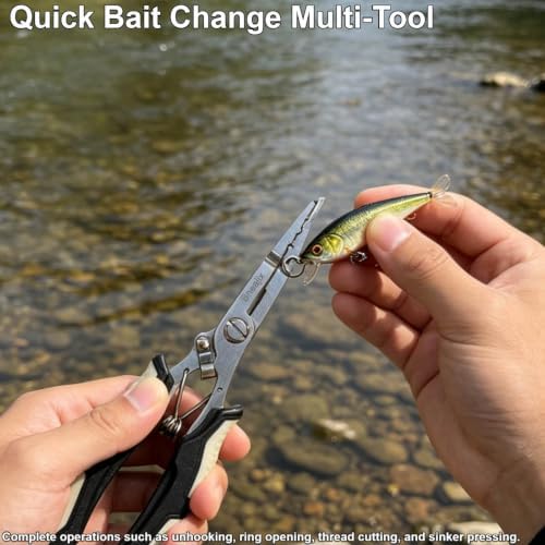 Pro Fishing Pliers 6.7" Split Ring Nose with Safety Lock - Image 4