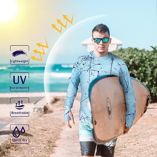 Men's UPF 50+ Sun Protection Hoodie, Long Sleeve Fishing Shirt - Image 4