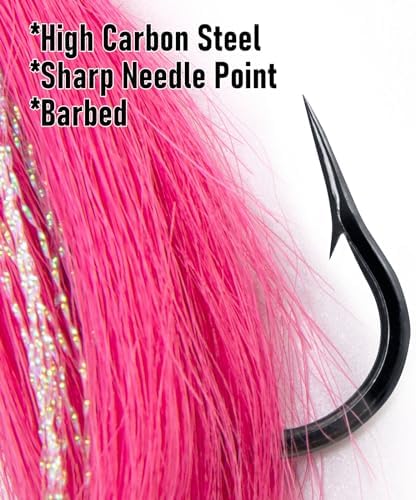 Dr.Fish 3 Pack Bucktail Jig Lure Hair Jig Saltwater Freshwater Lures Surf Fishing Bass Flounder Striper Bluefish Halibut Redfish - Image 4