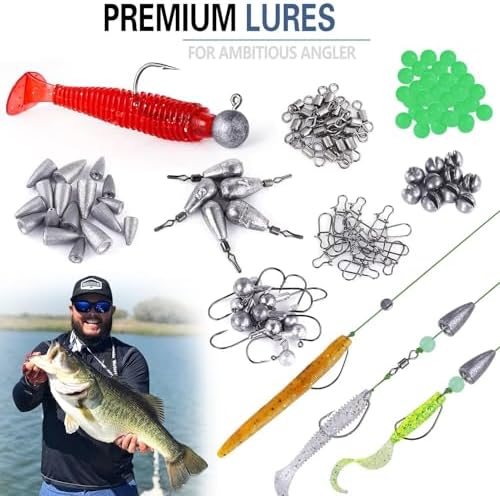 PLUSINNO Fishing Lures, All-in-One Fishing Tackle Box with Tackle Included, Fishing Gear Lure Bait Accessories Kit for Freshwater Bass Trout, Ideal Fishing Gifts for Men, Father & Beginners - Image 6