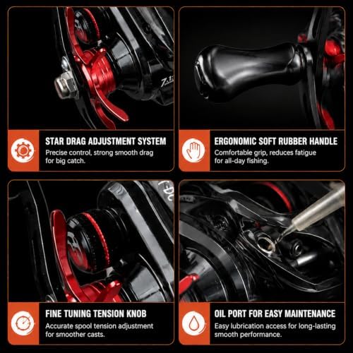 DC Baitcasting Reel with Smart Digital Brake, Anti-Backlash Fishing Reel with Signature DC Sound, Easy-Control 7.1:1 Baitcaster for Beginners & Bass Fishing - Image 2