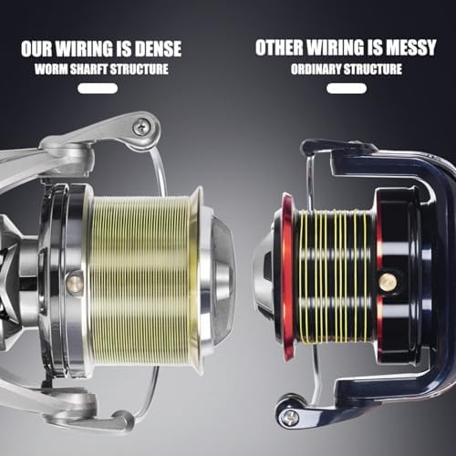 Heavy Duty Spinning Reel Metal Body with CNC Machined Spool 55LB Max Drag 8/10+1 BB Ultra Smooth 4.1/4.6/4.8:1 High Speed Gear Ratio Saltwater Freshwater Fishing Reel for 8000 to 16000 Series - Image 6
