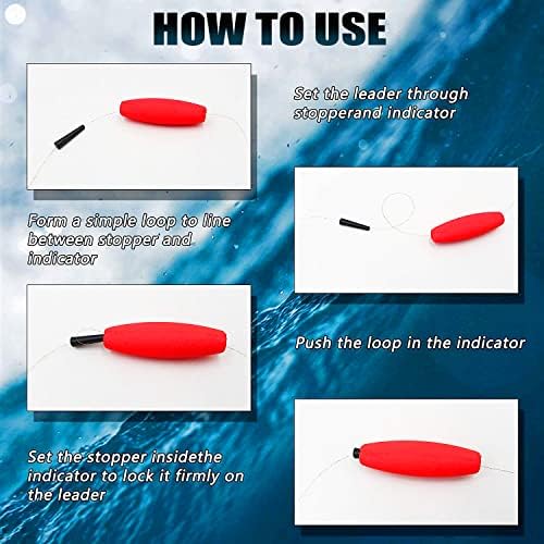 Peg Floats for Catfish Crappie,Foam Cigar Slip Fishing Corks Bobbers for Santee Rig - Image 4