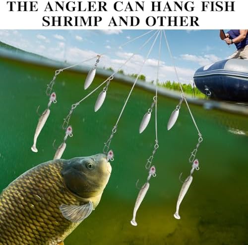 Lunmon 2 Pcs 5 Arms Umbrella Rig Fishing Lures for Bass Walleye - Image 4