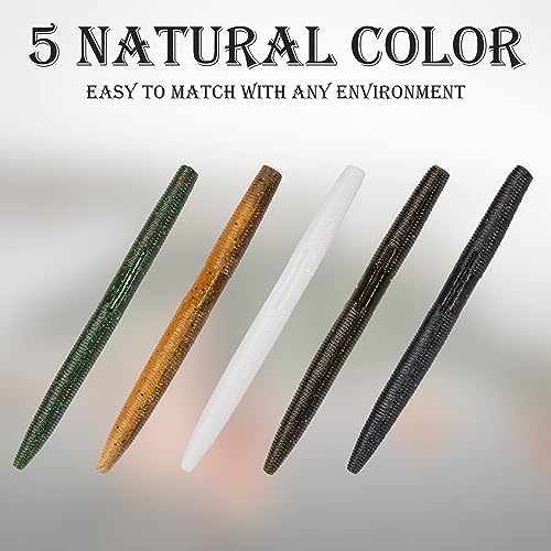 4"/5" Senko Worms Kit, Salt Impregnated Soft Plastic Lures - Image 5