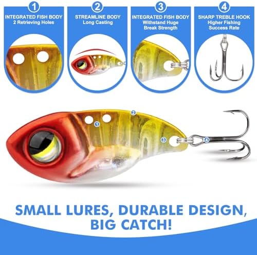 TRUSCEND Metal Fishing Jigs Lures with Hand-Polished, Colorfully Reflective Lead Fishing Spoons Glow Hard Swimbaits for Bass, Walleye, Trout, Salmon, Freshwater & Saltwater Fishing Gear Gifts for Men - Image 3
