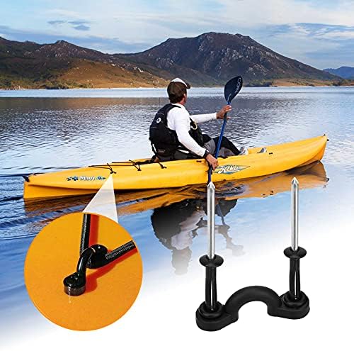 Deck Rigging Kit Accessory - 19.7 FT Bungee Cord with Deck Loops Tie Down Pad Eyes and J - Hooks and Bungee Cord Hook Screws & Rivets for Kayaks Canoes Boat - Image 4