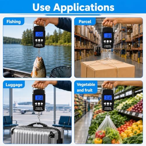 Digital Fishing Scale, 110lb Portable Fish Scale, Hanging Luggage Scale - Image 4