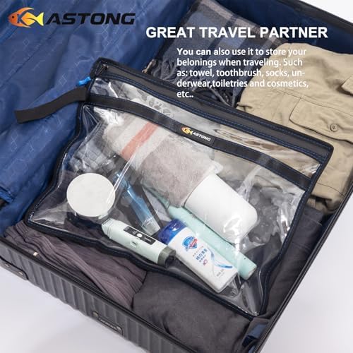 2 Layer Water-Proof Fishing Bait PVC Clear Storage Bag BaitShield Tackle Bag Storage for Bait Tackle Lures Soft Plastics and Fishing Gear Large Capacity 2 Size (MAS GIFT-PACKAGED 1M+1L) - Image 6