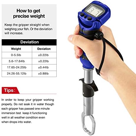 Piscifun Fish Gripper with Digital Scale, 60LB Stainless Steel - Image 6