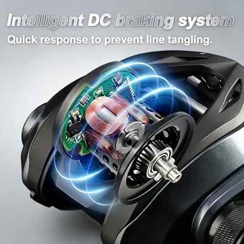 DCast Baitcasting Fishing Reel with Digital Anti-Backlash Control & Smart Braking System, Lightweight Easy-Cast Baitcaster for Bass Fishing - Image 6