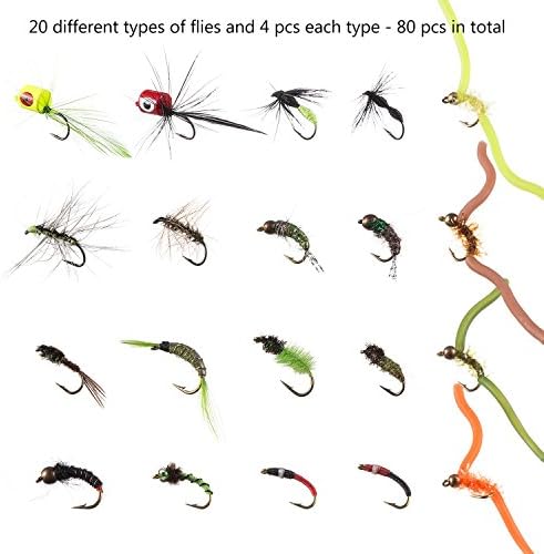 BASSDASH Fly Fishing Flies Kit Fly Assortment Trout Bass Fishing with Fly Box with Dry/Wet Flies, Nymphs, Streamers, Popper - Image 3