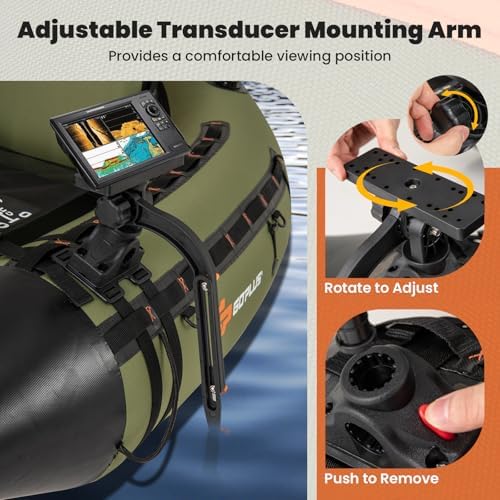 Goplus Inflatable Float Tube, Fishing Belly Boat with Fish Ruler, Pump, Storage Pockets, Adjustable Straps, Fishing Float Tube for Angling, 350LBS Load Capacity - Image 3