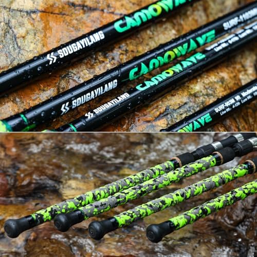Sougayilang Surf Spinning Fishing Rod Carbon Travel Surf Rod M/MH 3 Piece Spinning Fishing Rod 9'/10'/11'/12' - Image 7