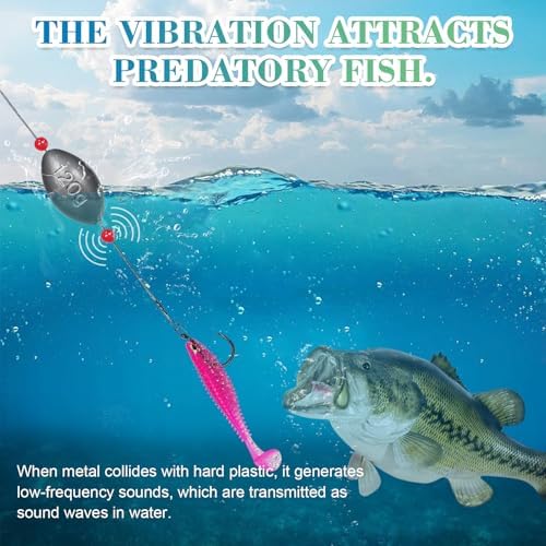 Fishing Egg Sinker with Soft Plastic Core Weight Rigs 5pcs Flounder Rig Saltwater,176.37lb Fishing Wire Leader with Egg Sinker Swivels Snap, Grouper Bottom Fishing Rigs - Image 5