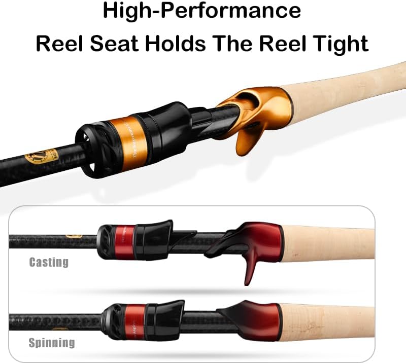 PURELURE Travel Telescopic Fishing Rods, Collapsible Fishing Pole 6ft/7ft - Image 5