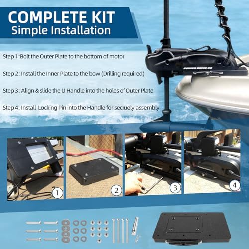 For Minn Kota 1854021 Quick Release Bracket MKA-21 fits Ulterra, Terrova, Deckhand 40, PowerDrive, PowerDrive V2 /Pontoon Trolling Motors, For Minn Kota Trolling Motor Mounting Bracket - Image 5