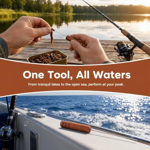 Bait Rigging Needle for Fishing Stainless Steel Worm Threader Needle with Wood Handle, Portable Carp Rigging Tool for Freshwater Saltwater - Image 4