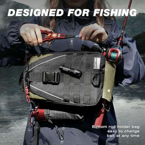 Ghosthorn Fishing Backpack with Rod Holder, Tackle Storage Bag Lightweight - Image 5