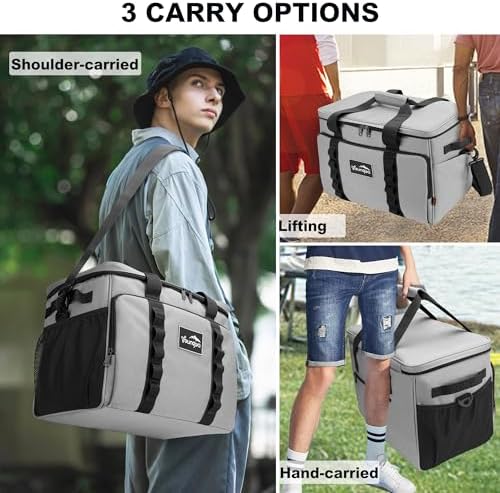 48 Can Insulated Soft Sided Collapsible Cooler Bag Ice Chest - Image 4