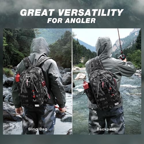 Ghosthorn Fishing Backpack with Rod Holder, Tackle Storage Bag Lightweight - Image 2