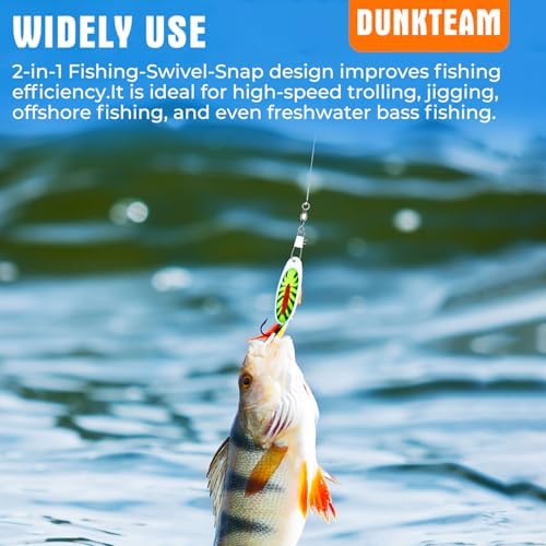 100 PCS Fishing Swivels Snap,Stainless Steel Swivel Fishing Line Connector,Interlock Fishing Hooks Clip,Barrel Snap Swivels for Freshwater and Saltwater Fishing - Image 6
