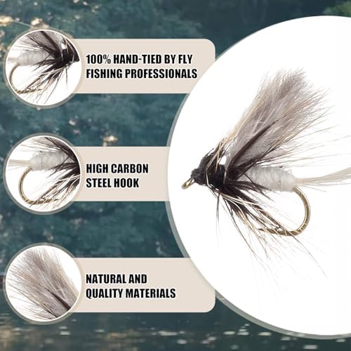 Maxcatch Fly Fishing Flies Assortment Kit, 72 pcs, Including Dry, Wet, Nymphs, Streamers Flies, with Waterproof Fly Box, for Fishing Trout, Bass, Salmon - Image 4