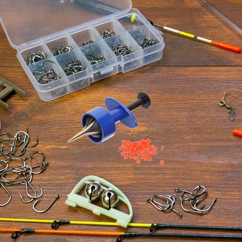 BESPORTBLE Bloodworms Bait Bander Tool: Fishing Clips with 3000 Rubber Bands - Live Worms Holder Tackle Kit, Quick Carp Bites Elasticn for Men - Image 6